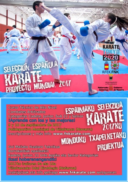 La Selecci&oacute;n Nacional de Karate en Navarra